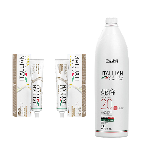 Kit 5 Coloração+ 1 Ox De 1L - Itallian Hair Tech
