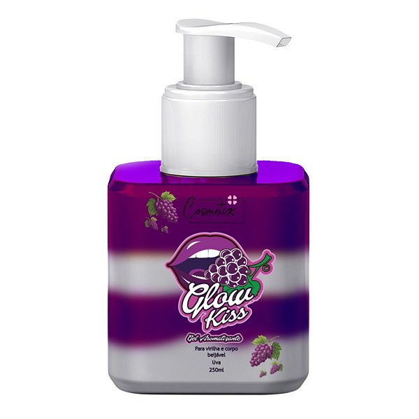 Gel Hidratante Aromatizante Glow Kiss – Uva Cremosa (250ml)