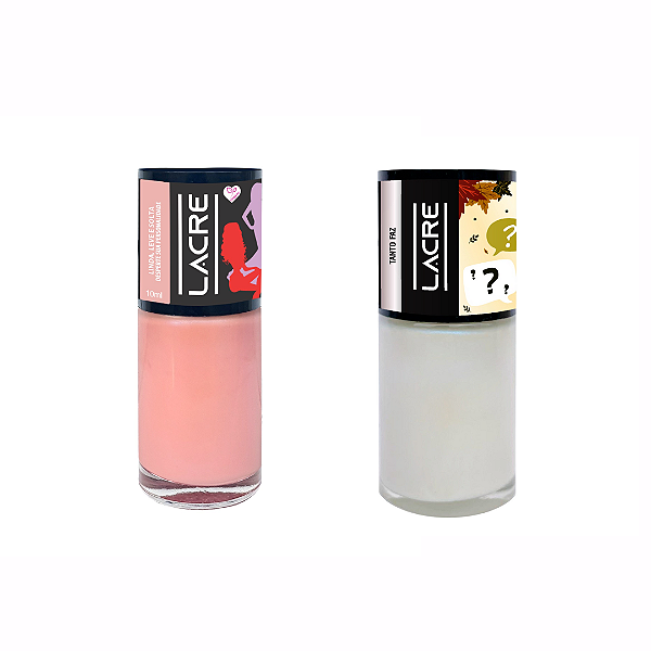 Kit 2 Esmaltes Lacre 10ml - LINDA, LEVE E SOLTA e TANTO FAZ