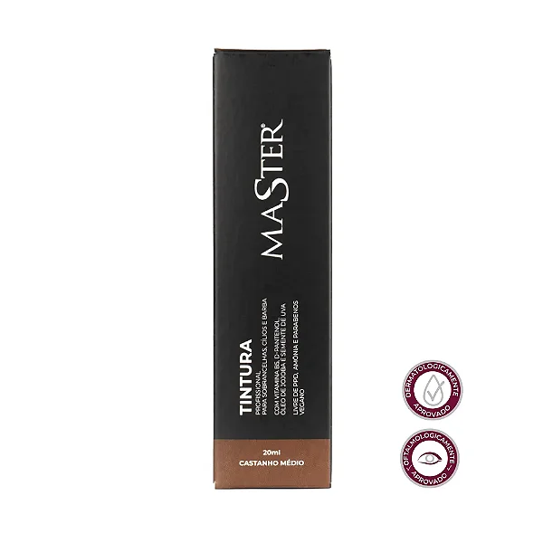 Tinta/Tintura Para Cílios E Sobrancelhas Master Castanho Médio20g