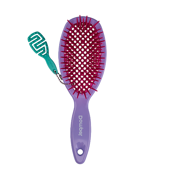 Escova Favo Oval Definidora para Cachos Violeta + Chaveiro