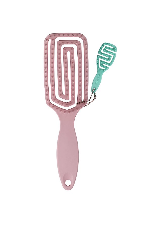 Escova de Cabelo Inca para Cachos Rose gold + Chaveiro