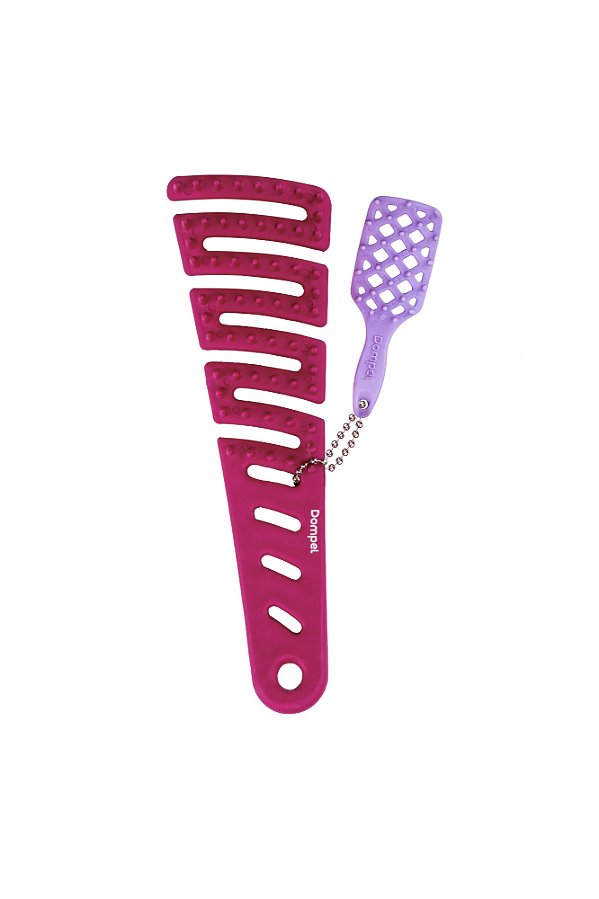 Escova de Cabelo Sissi para Rosa Escuro + Chaveiro