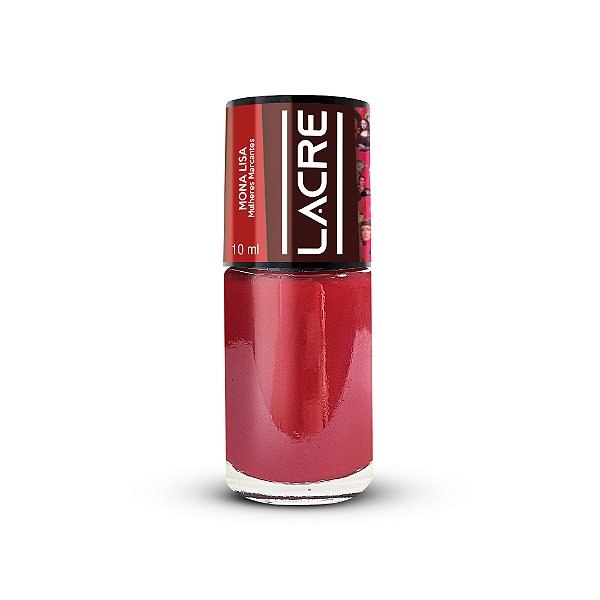 Esmalte Lacre 10ml - Mulheres Marcantes Mona Lisa Vermelho