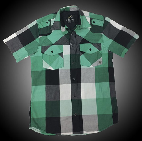 Camisa Manga Curta Xadrez.