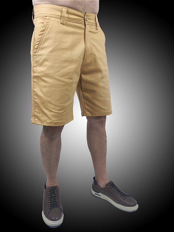 Bermuda Alfaiataria Sarja Mostarda Verão SURF-X.