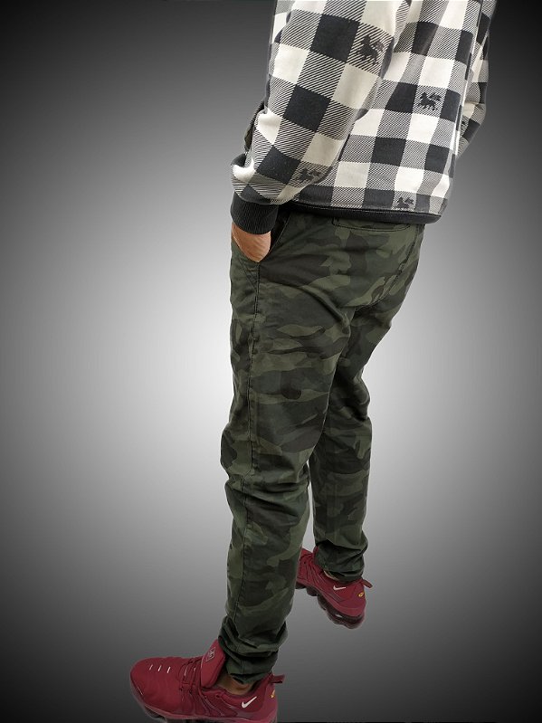 Calça Jogger Camuflada Verde Escuro SURF-X