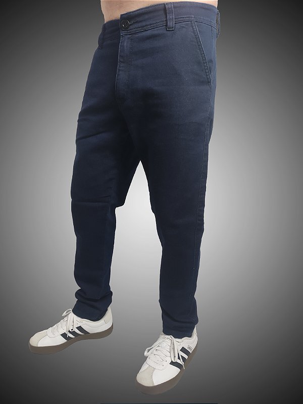 Calça Masculina  Jeans Alfaiataria Slim Fit Azul Marinho SURF-X.