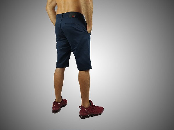 Bermuda Masculina Alfaiataria Sarja Marinho SURF-X.