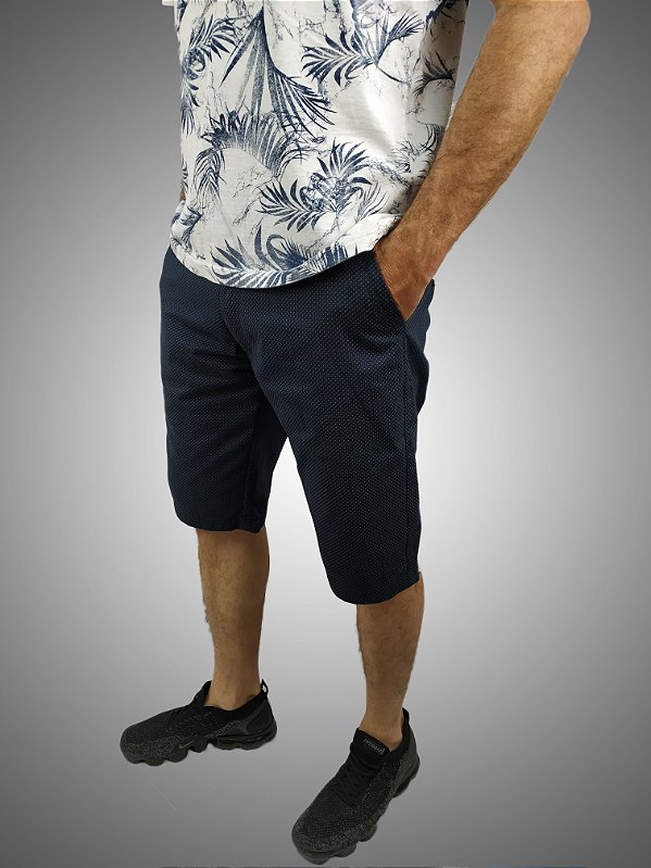 Bermuda Masculina Skinny Alfaiataria Edição Limitada Marinho SURF-X.