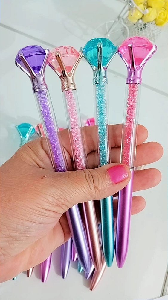Canetas Diamante Strass Cristal Luxo