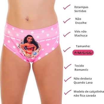 CALCINHA INFANTIL ESTAMPAS VARIADAS