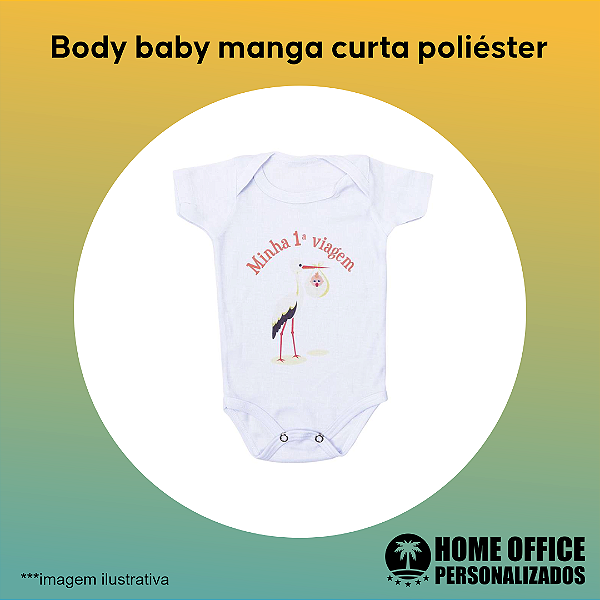 Body Baby Manga Curta - Personalizado