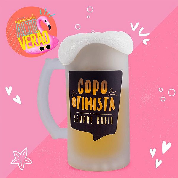 Copo Chopp Vidro Jateado 475 ml - Personalizado