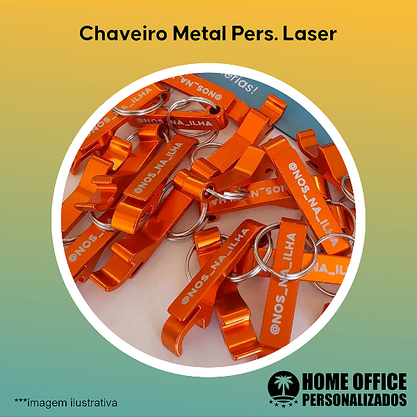 Chaveiro Metal- Personalizado a Laser