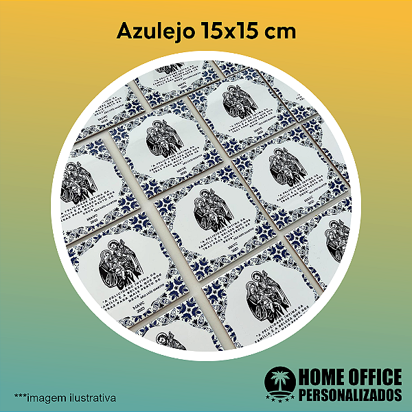 Azulejo Personalizado 15x15 cm com pedestal em MDF