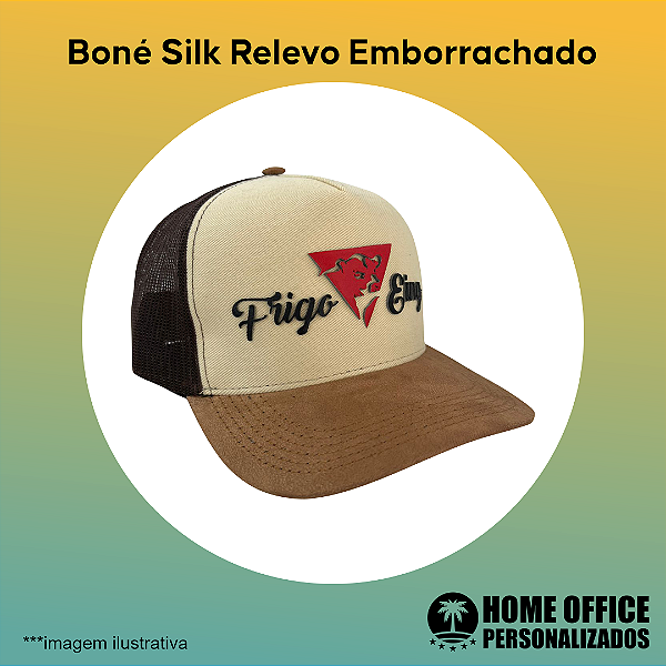 Boné Personalizado Estampa Silk Relevo Frontal - 50 UNIDADES