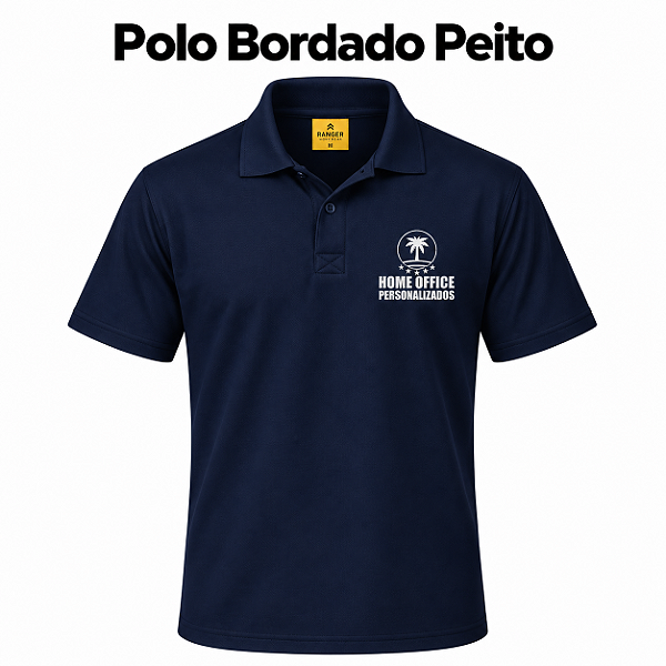 Camisa Polo 100% Algodão/ Piquet - Personalizada com Bordado Peito