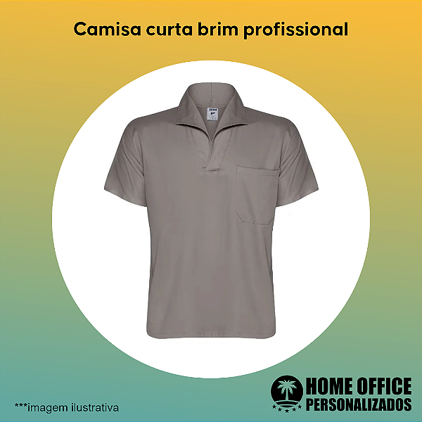 Camisa Curta Brim Pesado Profissional