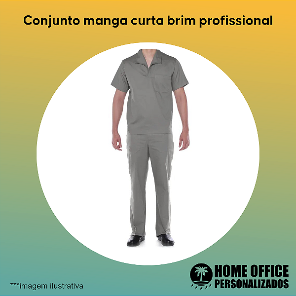 Conjunto Manga Curta Brim Pesado Profissional