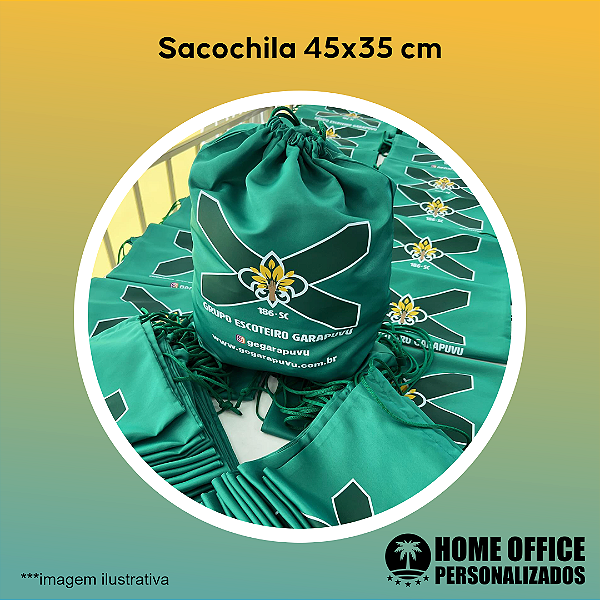 Sacochila Tactel -  50 UNIDADES OU MAIS