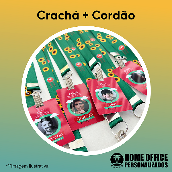 Crachá + Cordão Personalizados