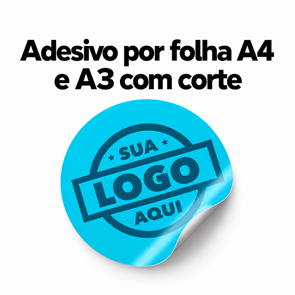 Adesivo - folha A4 ou A3 com corte