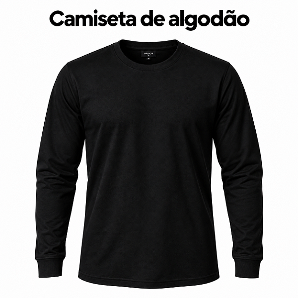 Camiseta Longa personalizada 100% Algodão/ Poliviscose