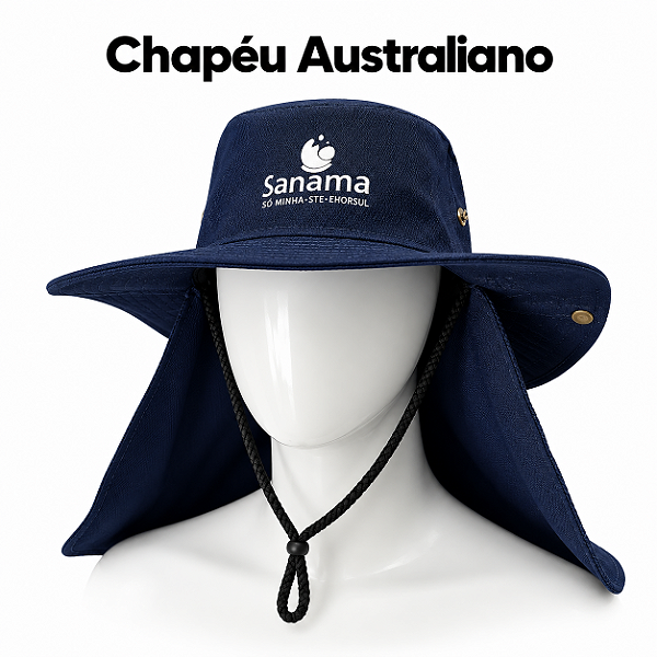 Chapeu Australiano com proteção de pescoço