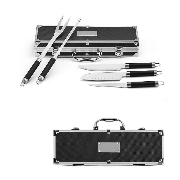 Kit churrasco com estojo de alumínio- Personalizado