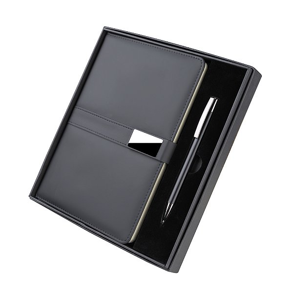 Kit escritório caneta e caderno A5 - Personalizado