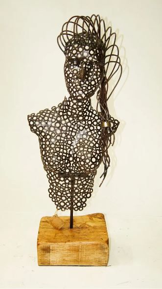 Escultura Estátua De Medusa Para Sala Em Ferro - Mario Pascionik
