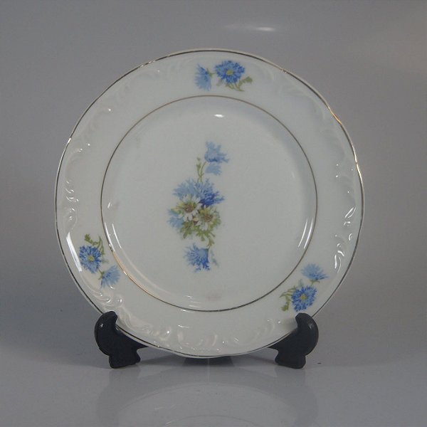 Prato de Sobremesa em Porcelana Schmidt Decorado em Flores - Móveis