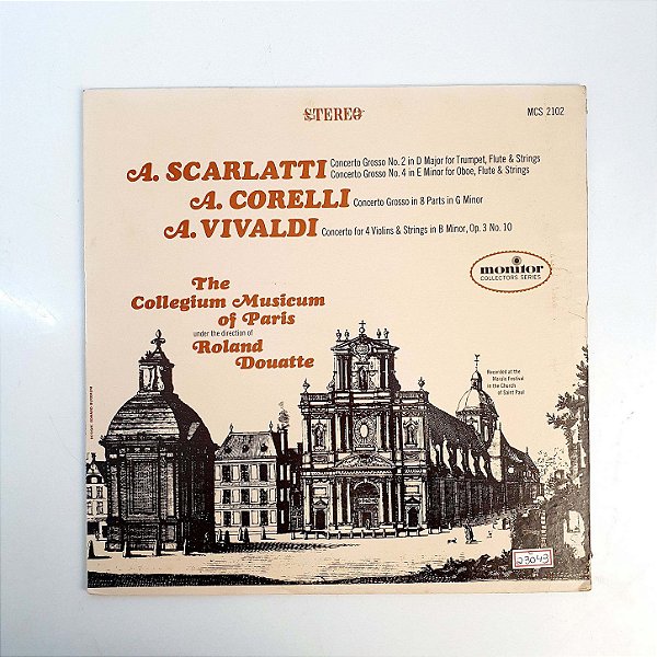 Disco de Vinil - A Scarlatti  The Collegium Musicum Of Paris