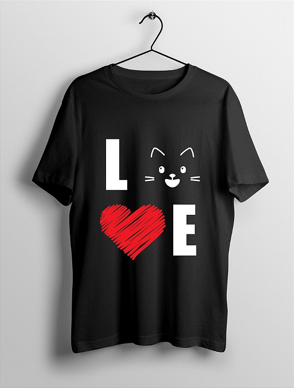 Camiseta T-Shirt Personalizada Cat Love