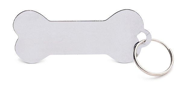 Pingente de Metal Resinado Osso Vertical