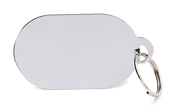 Pingente de Metal Resinado Retângulo Grande Vertical