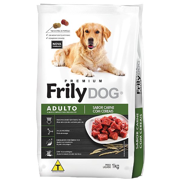 RAÇÃO FRILY DOG ADULTO CARNE / CEREAIS 1KG