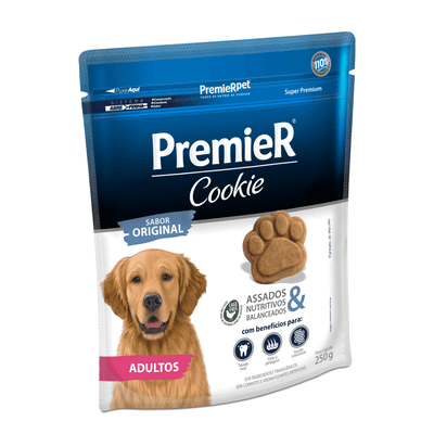 BISCOITO PREMIER COOKIE PARA CÃES  ADULTO PORTE MEDIO E GRANDE SABOR ORIGINAL 250G