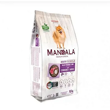 Ração Mandala Cão Adulto - Raça Pequena e Mini Sabor Cordeiro - Premio Especial