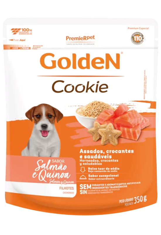 Biscoito Golden Cookie Filhote Salmão e Quinoa