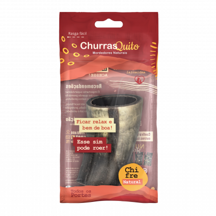 Chifre Bovino Natural Porte Pequeno / Médio / Grande- Churrasquito