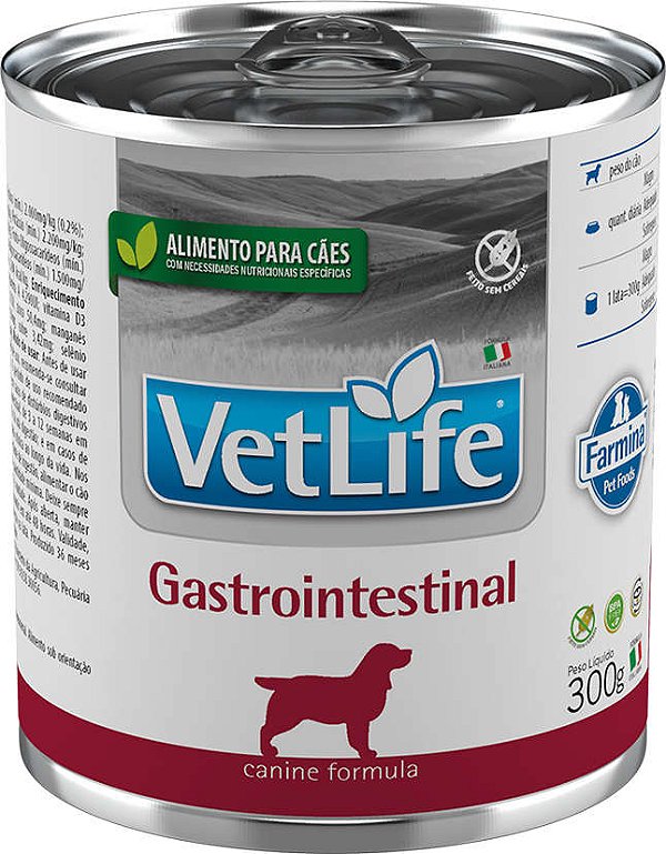 Ração Úmida Farmina VetLife Gastrointestinal Para Cães 300 gr