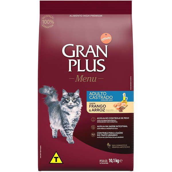Ração Affinity  GranPlus Frango e Arroz para Gatos Castrados Adultos Premium Especial