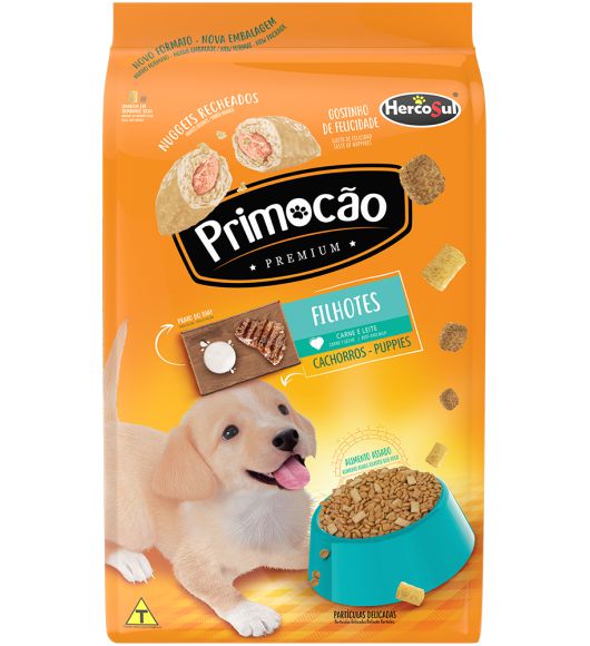Ração Hercosul Primocão Júnior Carne e Leite