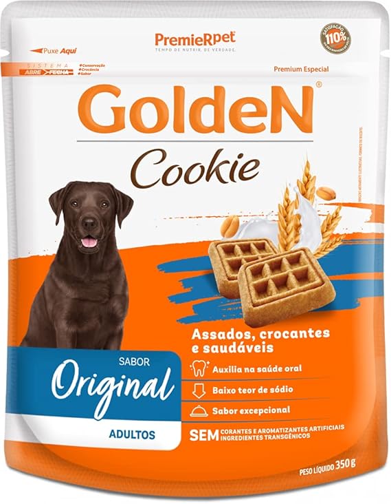 Biscoito Golden Cookie Cães Adultos Sabor Original 350 gr