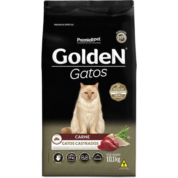 Ração Golden Gatos Castrados Carne - Premium Especial