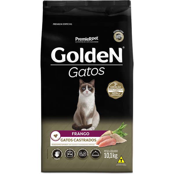 Ração Golden Gatos Castrados Frango - Premium Especial
