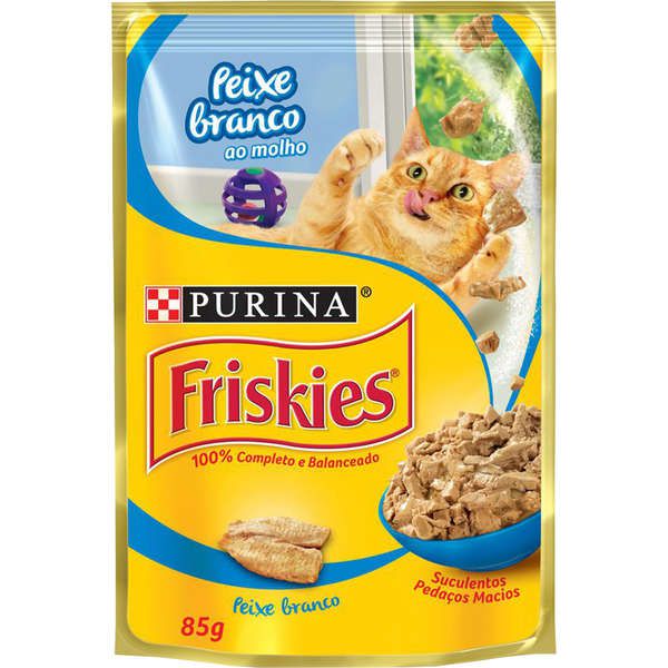 Ração Úmida Nestlé Purina Friskies Sachê Para Gatos Adultos - 85 gr