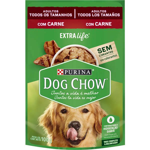 Ração Úmida Nestlé Purina Dog Chow Sachê Para Cães Adultos de Todos os Tamanhos - 100 gr